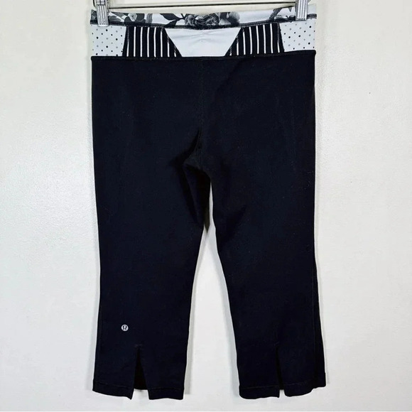 Lululemon Gather & Crow Crop Full-On Luon Black Quilt Winte - Picture 14 of 15